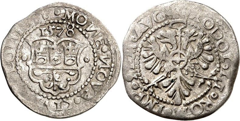 Köln, Freie Reichsstadt. 
z.Z. Rudolph II. 1576-1612. 3 Schilling 1578 Ausgesch...