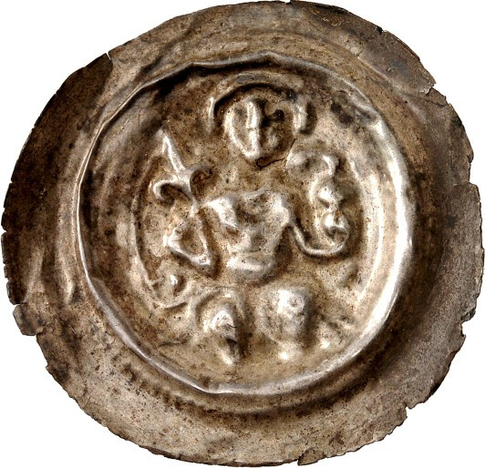 Sachsen/-Meissen, Markgrafschaft. 
Dietrich der Bedrängte 1197-1221. Brakteat (...