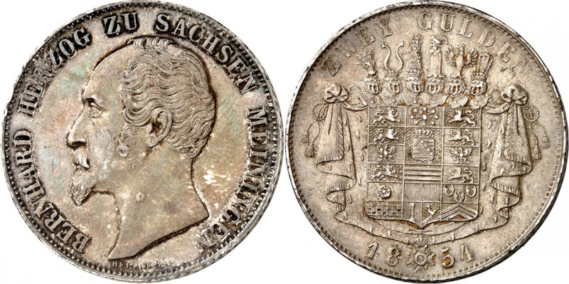 Sachsen/-Meiningen. 
Bernhard Erich Freund, selbstständig 1822-1866. Doppelguld...