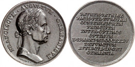 ALTDEUTSCHE LÄNDER und ADEL, 1806-1918. 
ÖSTERREICH. 
Franz (II.) I. (1792-)1806-1835. Medaille 1835 (v. Neuss) a. s. Tod. Belorb. Büste n.r. / 10 Z...