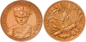ALTDEUTSCHE LÄNDER und ADEL, 1806-1918. 
PREUSSEN Kgr.. 
Wilhelm, Kronprinz (1888 bis 1918) *1882 +1951. Medaille o. J. (1892) (b. Lauer) a. d. 10. ...