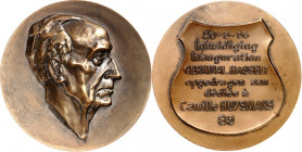 EUROPA. 
BELGIEN - STÄDTE. 
ANTWERPEN / ANVERS. Medaille 1956 (v. R. Boschmans, b. Fisch) a.d. 85. Geburtstag v. Camille Huysmans. Plastisch modelli...