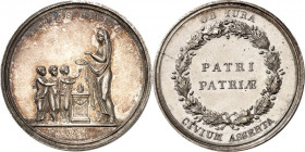 EUROPA. 
DÄNEMARK. 
Christian VII. 1766-1808. Medaille 1776 (v. D.J. Adzer) a. d. Verbundenheit u. Treue d. Volkes zum König. PIETAS CIVIUM - Die 3 ...