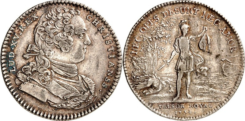 EUROPA. 
FRANKREICH. 
Louis XV. 1715-1774. Jeton 1734 (v. J.C. Roettiers) d. K...