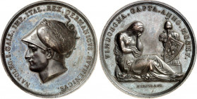 EUROPA. 
FRANKREICH. 
Napoleon I. 1804-1814 u. 1815. Medaille 1805 (v. L. Manfredini) a. d. Einnahme v. Wien. Behelmter Kopf n.r. // Vindobona sitzt...