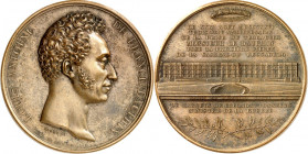 EUROPA. 
FRANKREICH. 
Charles X. 1824-1830. Medaille 1826 (v. Barre, b. Puymarin) a. d. Grundsteinlegung der Kaserne des Trocadero. Kopf des Dauphin...