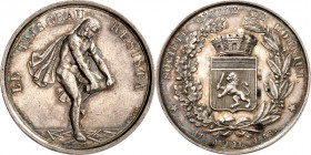 EUROPA. 
FRANKREICH - STÄDTE. 
LYON. Medaille 1838 (später gepräg1845-1860) (v. Barre) d. bürgerlichen Gesellschaft L'OMNIUM. LE FAISCEAU RESISTA Ha...