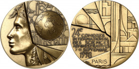 EUROPA. 
FRANKREICH - STÄDTE. 
PARIS. Medaille 1998 (v. Ren\'e9e Mayot b. Monnaie de Paris) a.d. Intern. Verwaltungskongress in PARIS vom 7.-11. Sep...
