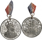EUROPA. 
GROSSBRITANNIEN. 
Eduard VII. 1901-1910. Medaille 1902 (o. Sign.) a. s. Krönung am 9. August 1902, Widmung v. GUERNSEY. Gekr. Brb. in Ornat...