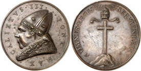 EUROPA. 
ITALIEN-Kirchenstaat. 
Kalixt III. 1455-1458. Medaille o.J. (1447/1495 oder später) (o.Sign., v.&nbsp;Andrea Guazzalotti). Brb. in Pluviale...