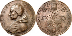EUROPA. 
ITALIEN-Kirchenstaat. 
Pius II. 1458-1464. Medaille o.J. (1566/1572) (o.Sign., v.&nbsp;Paladino). Brb. in Mozzetta mit Camauro n.l.&nbsp;/ ...