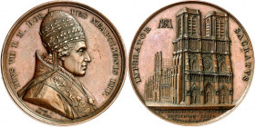 EUROPA. 
ITALIEN-Kirchenstaat. 
Pius VII. 1800-1823. Medaille An. XIII (1804) (v.&nbsp;Droz) a. s. Reise nach PARIS zur Kaiserkrönung. Brb. in Pluvi...