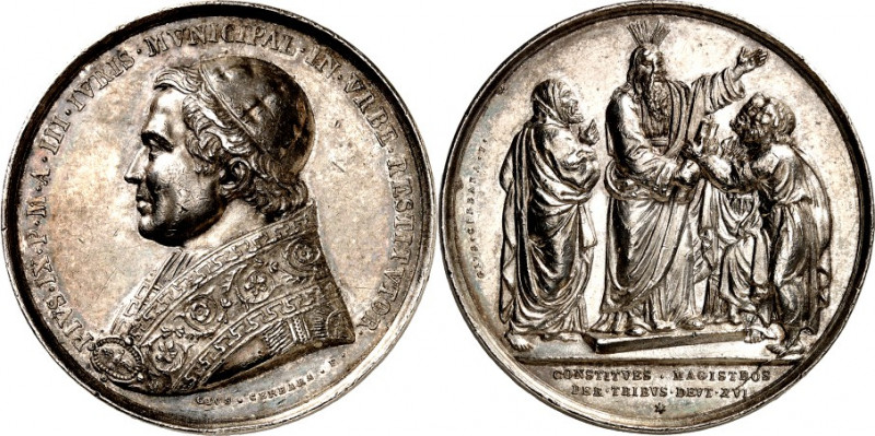 EUROPA. 
ITALIEN-Kirchenstaat. 
Pius IX. 1846-1878. Jahresmedaille An.III (184...