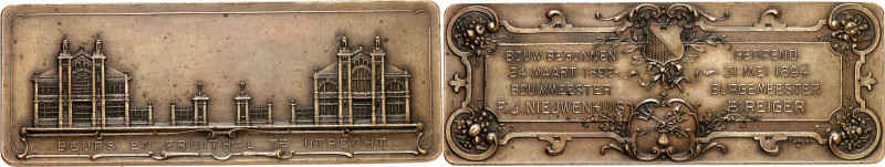 EUROPA. 
NIEDERLANDE - STÄDTE. 
UTRECHT. Plakette 1894 (v. Begeer) a.d. Einwei...