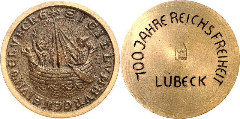 DEUTSCHE STÄDTE. 
Alphabetisch. 
LÜBECK. Medaille o.J. (1926) (sign. RMM, v. R...