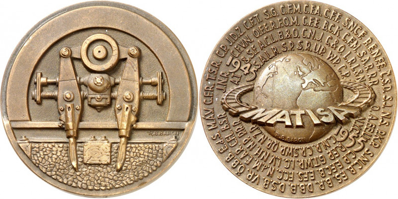 GESCHICHTE u. VERKEHRSWESEN. 
EISENBAHN. 
FRANKREICH. Medaille 1955 (v. R.B. B...