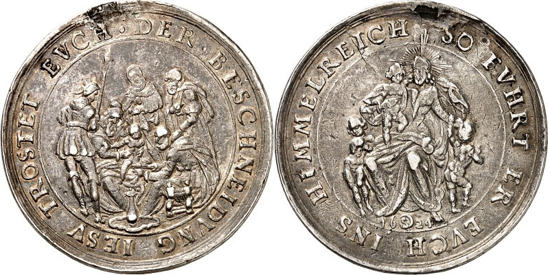 KUNSTMEDAILLEN. 
BAROCK. 
DADLER, Sebastian + um 1654. Medaille 1624 Beschneid...