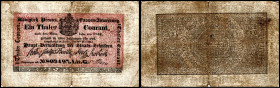 PREUSSEN Kgr.. 
Hauptverwaltung der Staatsschulden. 1 Taler Courant 6.5.1824 Buchst.G. P/R. A208. . 


oben und unten hinterlegter Mittelriss ,III...