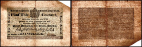 PREUSSEN Kgr.. 
Hauptverwaltung der Staatsschulden. 5 Taler Courant 6.5.1824 Buchst.B. P/R. A209. . 


Eckabschnitt, III-IV