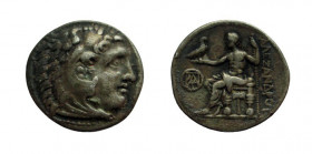 Drachm AR
Macedon, Alexander III (336-323 BC), Head of Herakles right, wearing lion skin / Zeus seated left on throne, holding scepter and eagle
19 ...
