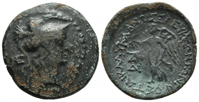 Bronze Æ
Cilicia, Seleuceia ad Calycadnum, c. 2nd-1st century BC, Helmeted head...