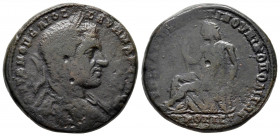 Bronze Æ
Moesia Inferior, Nikopolis ad Istrum, Macrinus (217-218), Statios Longinos, magistrat
26 mm, 13,48 g