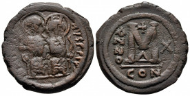 Follis or 40 Nummi Æ
Justin II and Sophia (565-578), Constantinople
31 mm, 12,55 g