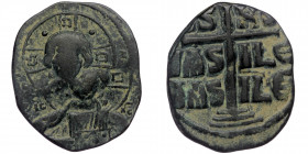 Follis Æ
Anonymous, attributed to Romanus III or Michael IV (1028-1034 or 1034-1041)
29 mm, 8 g
SBC 1823