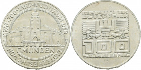 100 Schilling AR
Austria, 700 Jahre Gmunden Schloss, Vienna, 1978
12 g