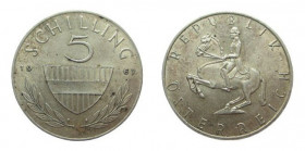 5 Schilling AR
Austria, 1967
Silver 640/1000
23 mm, 5,2 g
KM# 2889