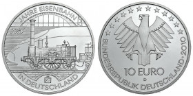 10 Euro AR
175 Jahre Eisenbahn in Deutschland 1835-2010
32 mm, 16,5 g