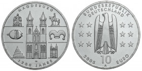 10 Euro AR
1200 Jahre Magdeburg (805-2005)
32 mm, 16,5 g