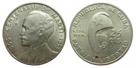 25 Centavos AR
Cuba, 1953
28 mm, 6,17 g