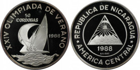 50 Cordobas AR
Nicaragua, Olympic Games, Seoul 1988, Silver 825/1000
16,60 g
KM# 62