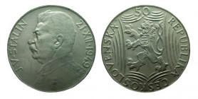 50 Kronen
Czechoslovakia, Head of Stalin, 1949
28 mm, 10 g