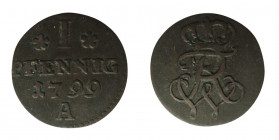 1 Pfennig Cu
Brangenburg Preußen, 1799 A