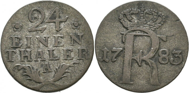 1/24 Thaler AR
Brandenburg Preußen, 1783
22 mm