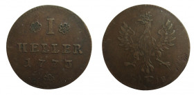 1 Heller
Freie Reichsstadt Frankfurt, 1773
21 mm, 1,75 g