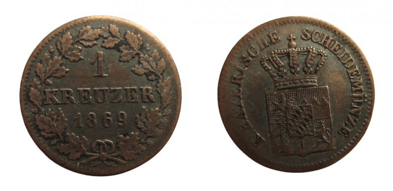 1 Kreuzer
Bavaria, 1869