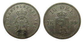 10 ore Ar
Norway, Oscar II, 1899
15 mm, 1,43 g