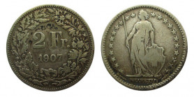 2 Franken Ar
Switzerland, 1907
28 mm, 9,78 g