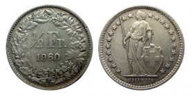 1/2 Frank Ar
Switzerland, 1960
18 mm, 2,48 g