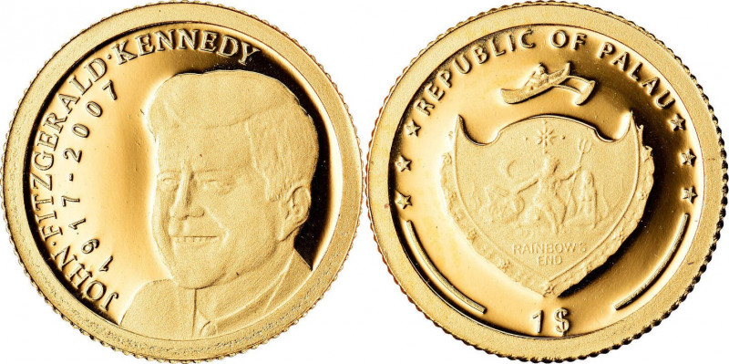 1 Dollar AV
Palau, Kennedy, Gold 585/1000
11 mm, 0,50 g