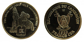 Cameroon, 1500 Francs CFA, Ten Comandents (IX), 0,85 g (Gold 585/1000)