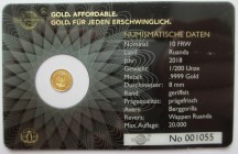 1/200 oz Av
Berggorilla, Gold 999/1000
8 mm