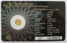1/200 oz Av
Elefant, Gold 999/1000
8 mm