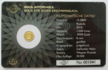 1/200 oz Av
Gallischer Hahn, Gold 999/1000
8 mm