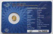 1/200 oz Av
Solidarität, Gold 999/1000
8 mm