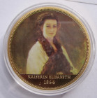 Medal Cu (gold plated and Swarovski), Empress Elisabeth (Sisi), 2012
40 mm, 32 g