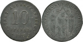 10 Pfennig Zn
Aschaffenburg, 1917
20 mm, 1,50 g